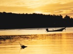 boat by the sunset