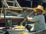 A thai woman at the floating market