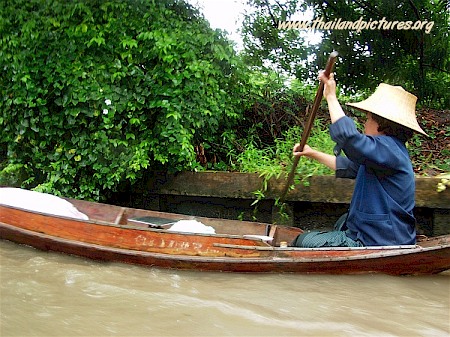 On the way to floating market in Bangkok, Thailand.